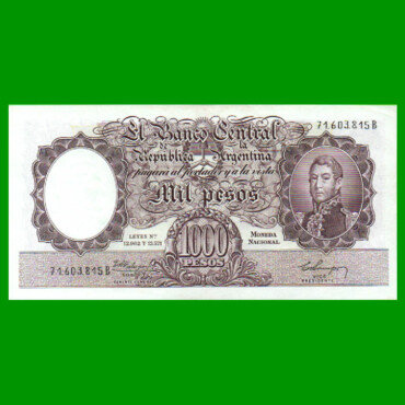 MONEDA NACIONAL $1.000,00, BOT 2147a, AÑO 1960, ESTADO EXCELENTE.-