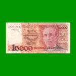BILLETE DE BRASIL 10.000 CRUZADOS, PICK 215, AÑO 1988, ESTADO BUENO+ .-