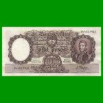 MONEDA NACIONAL $1.000,00, BOT 2153, AÑO 1961, ESTADO MUY BUENO+ .-