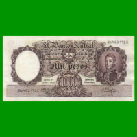 MONEDA NACIONAL $1.000,00, BOT 2153, AÑO 1961, ESTADO MUY BUENO+ .-