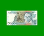 BILLETE DE BRASIL 5.000 CRUZADOS RESELLADO 5 CRUZADOS NOVOS, PICK 217a, AÑO 1989, ESTADO EXCELENTE+ .-