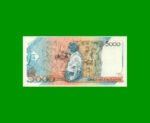 BILLETE DE BRASIL 5.000 CRUZADOS RESELLADO 5 CRUZADOS NOVOS, PICK 217a, AÑO 1989, ESTADO SIN CIRCULAR.- - Imagen 2