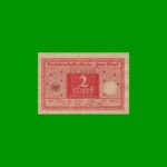 BILLETE DE ALEMANIA 2 MARCOS, PICK 59, AÑO 1920, ESTADO EXCELENTE.-