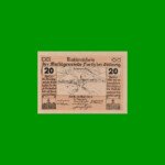 BILLETE DE AUSTRIA NOTGELD CIUDAD DE FURTH 20 HELLER, ESTADO EXCELENTE+ .-
