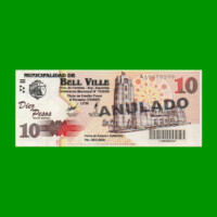 BONO MUNICIPALIDAD DE BELL VILLE $10,00, AÑO 2002/2003, ESTADO SIN CIRCULAR.-