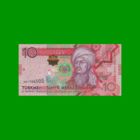 BILLETE DE TURKMENISTAN 10 MANAT, PICK 31, AÑO 2012, ESTADO SIN CIRCULAR.-