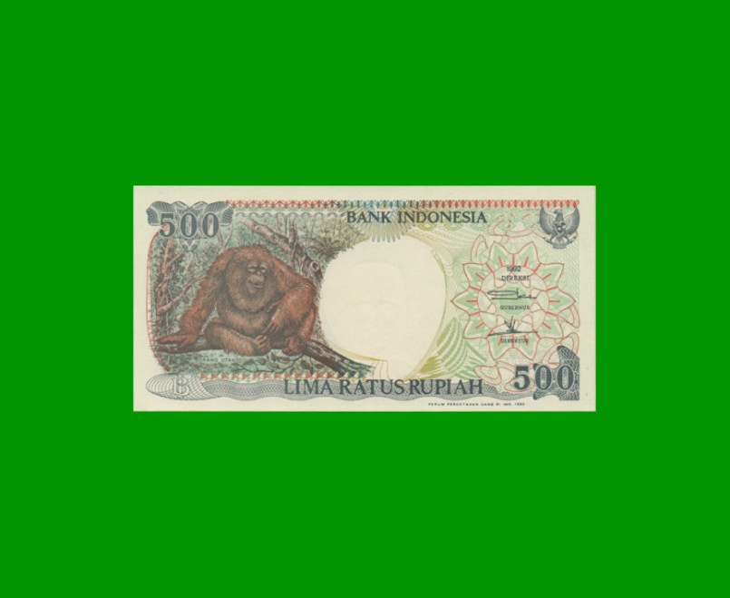 BILLETE DE INDONESIA 500 RUPIAS, PICK 128g, AÑO 1992/1998, ESTADO SIN CIRCULAR.-