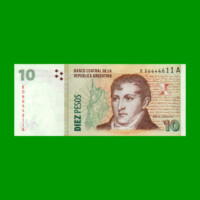 REPOSICION BILLETE CONVERTIBLE SEGUNDO DISEÑO $ 10,00, BOT 3449, ESTADO SIN CIRCULAR.-