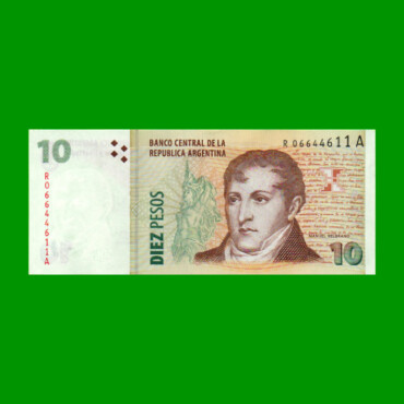 REPOSICION BILLETE CONVERTIBLE SEGUNDO DISEÑO $ 10,00, BOT 3449, ESTADO SIN CIRCULAR.-