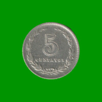 MONEDA DE ARGENTINA, M$N 2DA CIRCULACION, 0,05 CTVOS, AÑO 1923, ESTADO USADA.-