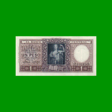 MONEDA NACIONAL $ 1,00, BOT 1911, AÑO 1953, ESTADO EXCELENTE+ .-
