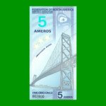 BILLETE DE LA FEDERACION DE AMERICA DEL NORTE 5 AMEROS, POLYMERO FANTASIA, AÑO 2011, ESTADO SIN CIRCULAR.-