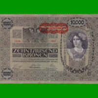 BILLETE DE AUSTRIA 10.000 CORONAS, PICK 65, AÑO 1918 (1919), ESTADO  MUY BUENO- .-