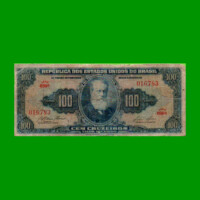 BILLETE DE BRASIL 100 CRUZEIROS, PICK 153d, AÑO 1959, ESTADO BUENO.-