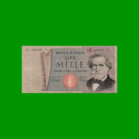 BILLETE DE ITALIA 1.000 LIRAS, PICK 101e, AÑO 1977, ESTADO BUENO+ .-