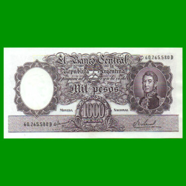 MONEDA NACIONAL $1.000,00, BOT 2167, AÑO 1968, ESTADO EXCELENTE+ .-