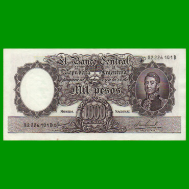 MONEDA NACIONAL $1.000,00, BOT 2168, AÑO 1969, ESTADO EXCELENTE.-