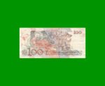 BILLETE DE BRASIL 100 CRUZADOS NOVOS, PICK 220a, AÑO 1989, ESTADO BUENO+ .- - Imagen 2