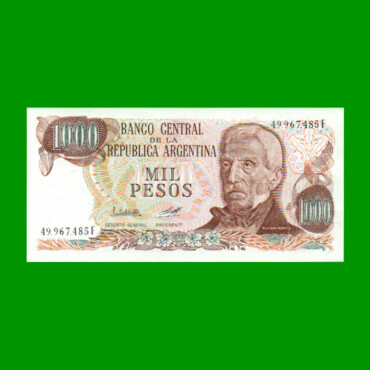 PESOS LEY 18.188 $1.000,00, BOT 2450c, AÑO 1980, ESTADO SIN CIRCULAR.-