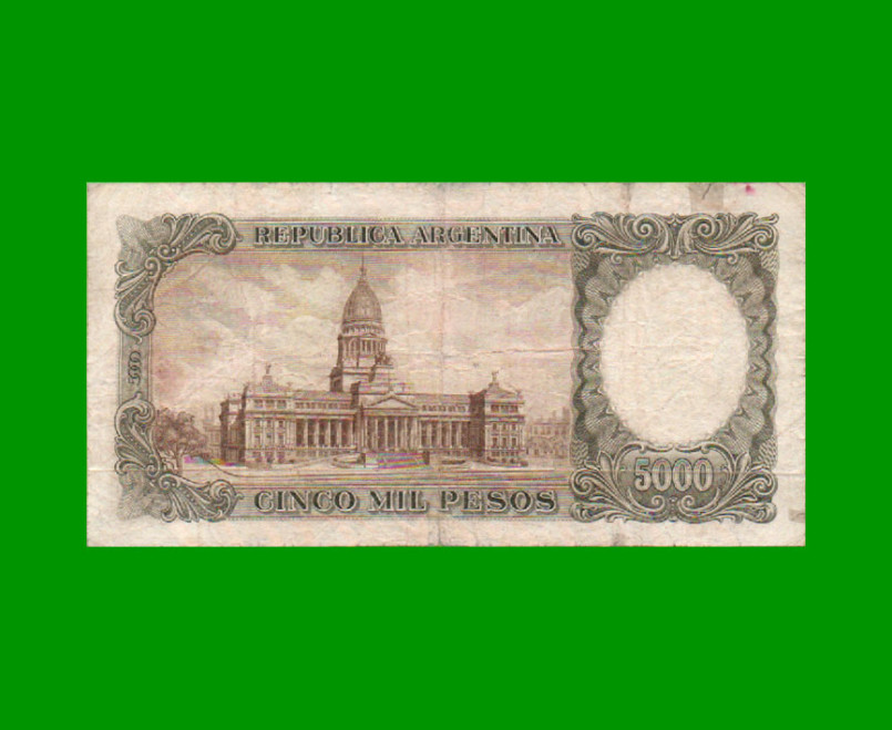 MONEDA NACIONAL $5.000,00, BOT 2177, AÑO 1966, ESTADO BUENO.- - Imagen 2