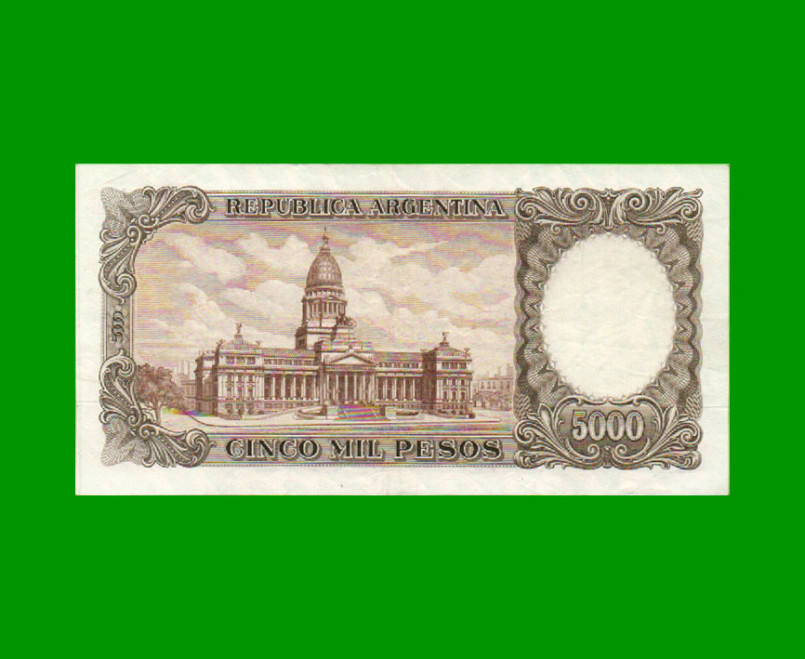 MONEDA NACIONAL $5.000,00, BOT 2181, AÑO 1967, ESTADO EXCELENTE- .- - Imagen 2