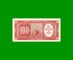 BILLETE DE CHILE $ 100,00 RESELLADO A 10 CENTESIMOS, PICK 127, ESTADO SIN CIRCULAR.- - Imagen 2