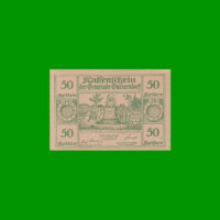 BILLETE DE AUSTRIA NOTGELD CIUDAD DE GNEIXENDORF 50 HELLER, ESTADO EXCELENTE+ .-