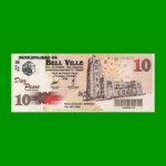 BONO MUNICIPALIDAD DE BELL VILLE $10,00, AÑO 2002/2003, ESTADO EXCELENTE- .-