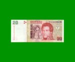 REPOSICION BILLETE CONVERTIBLE SEGUNDO DISEÑO $ 20,00, BOT 3522, ESTADO SIN CIRCULAR.-
