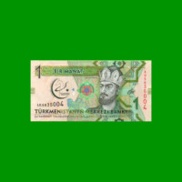 BILLETE DE TURKMENISTAN 1 MANAT, CONMEMORATIVO, PICK 36, AÑO 2017, ESTADO SIN CIRCULAR.-