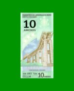 BILLETE DE LA FEDERACION DE AMERICA DEL NORTE 10 AMEROS, POLYMERO FANTASIA, AÑO 2011, ESTADO SIN CIRCULAR.-