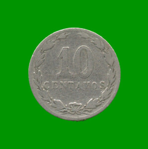 MONEDA DE ARGENTINA, M$N 2DA CIRCULACION, 0,10 CTVOS, AÑO 1923, ESTADO USADA.-