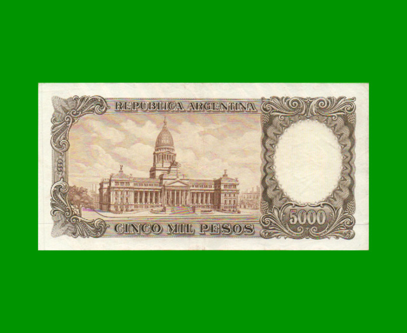 MONEDA NACIONAL $5.000,00, BOT 2182, AÑO 1968, ESTADO EXCELENTE- .- - Imagen 2