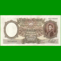 MONEDA NACIONAL $5.000,00, BOT 2182, AÑO 1968, ESTADO EXCELENTE- .-