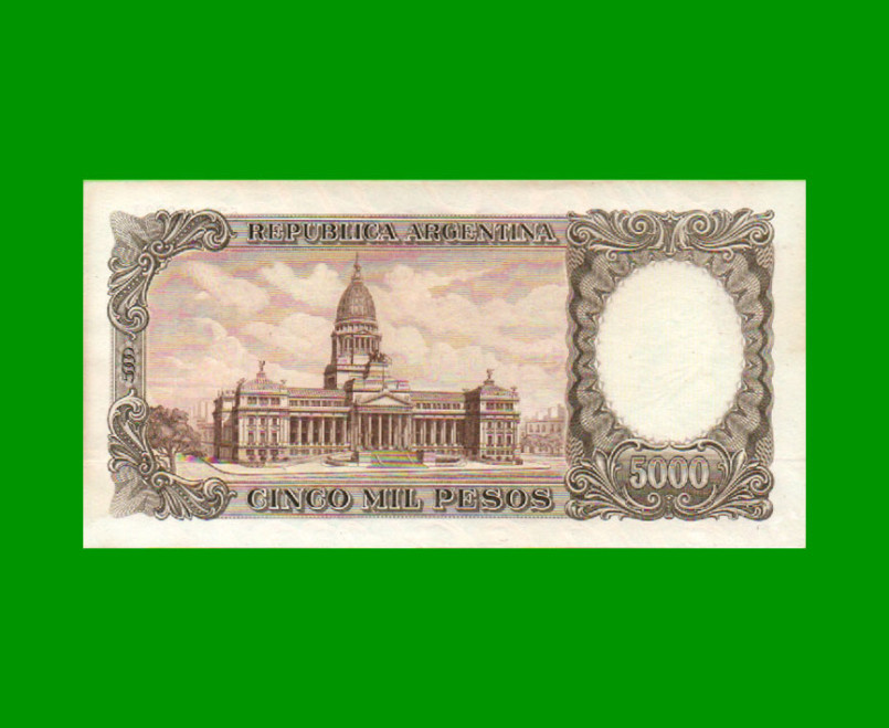 MONEDA NACIONAL $5.000,00, BOT 2182, AÑO 1968, ESTADO SIN CIRCULAR.- - Imagen 2