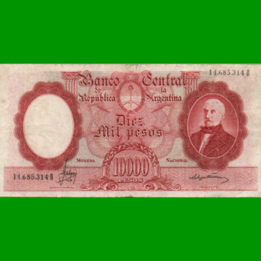 MONEDA NACIONAL $10.000,00, BOT 2193, AÑO 1967, ESTADO BUENO+ .-