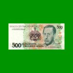 BILLETE DE BRASIL 500 CRUZADOS NOVOS RESELLADO 500 CRUZEIROS, PICK 226b, AÑO 1990, ESTADO EXCELENTE+ .-