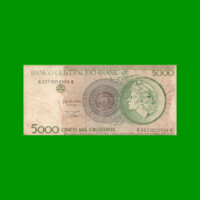 BILLETE DE BRASIL 5.000 CRUZEIROS, PICK 227, AÑO 1990, ESTADO BUENO.-
