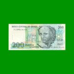 BILLETE DE BRASIL 200 CRUZEIROS, PICK 229, AÑO 1990, ESTADO EXCELENTE- .-