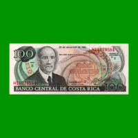 BILLETE DE COSTA RICA 100 COLONES, PICK 261, AÑO 1993, ESTADO EXCELENTE+ .-