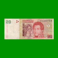REPOSICION BILLETE CONVERTIBLE SEGUNDO DISEÑO $ 20,00, BOT 3524, ESTADO BUENO+ .-