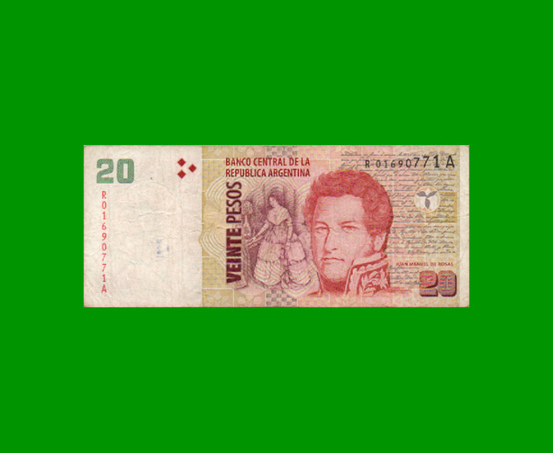 REPOSICION BILLETE CONVERTIBLE SEGUNDO DISEÑO $ 20,00, BOT 3524, ESTADO BUENO+ .-