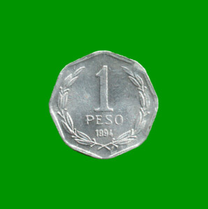 MONEDA DE CHILE 1 PESO,  AÑO 1994, ESTADO USADA.-