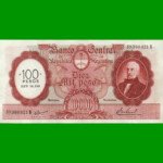 MONEDA NACIONAL $10.000,00 RESELLADO A $100,00 PESOS LEY 18.188, BOT 2220, AÑO 1969, ESTADO EXCELENTE.-