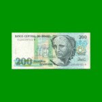 BILLETE DE BRASIL 200 CRUZEIROS, PICK 229, AÑO 1990, ESTADO EXCELENTE.-
