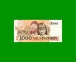 BILLETE DE BRASIL 1.000 CRUZEIROS, PICK 231a, AÑO 1990, ESTADO SIN CIRCULAR.- - Imagen 2