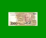 BILLETE DE BRASIL 1.000 CRUZEIROS, PICK 231a, AÑO 1990, ESTADO SIN CIRCULAR.-