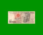 BILLETE DE BRASIL 50.000 CRUZEIROS, PICK 234, AÑO 1992, ESTADO BUENO.-