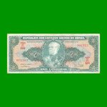 BILLETE DE BRASIL 2 CRUZEIROS, PICK 157b, AÑO 1956, ESTADO MUY BUENO.-