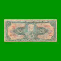 BILLETE DE BRASIL 2 CRUZEIROS, PICK 157c, AÑO 1956, ESTADO BUENO.-